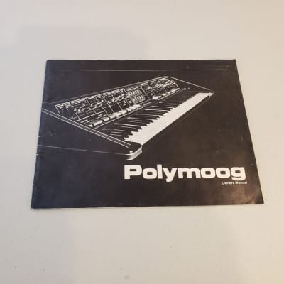 Original Moog Polymoog Synthesizer 203a Owner's Manual