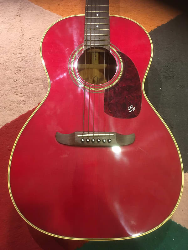 Fender Japan YC-25H Catalina Hanako early 1980s red acoustic Terada 1982-85  MIJ Made in Japan