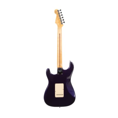2005 Fender Custom Shop Custom Classic Player V Neck Stratocaster Electric Guitar, Midnight Blue, CZ51832 image 3