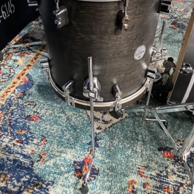 Russ McKinnon's (Barry Manilow, Tower of Power) PDP Concept Maple Classic Bop 3-piece Set - Satin Walnut with Wood Hoops image 9