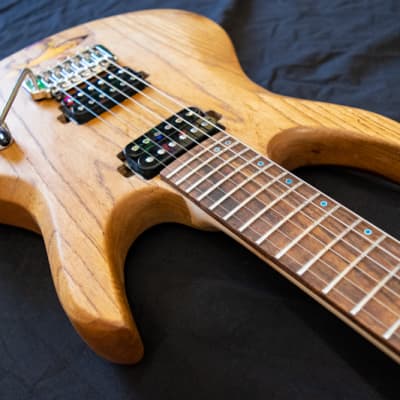 Highline Guitars Custom built ash wood guitar 2020 Natural Ash image 5