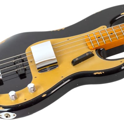 New Fender Custom Shop LTD '59 Precision Bass Special Relic Heavy Checking Aged Black image 2