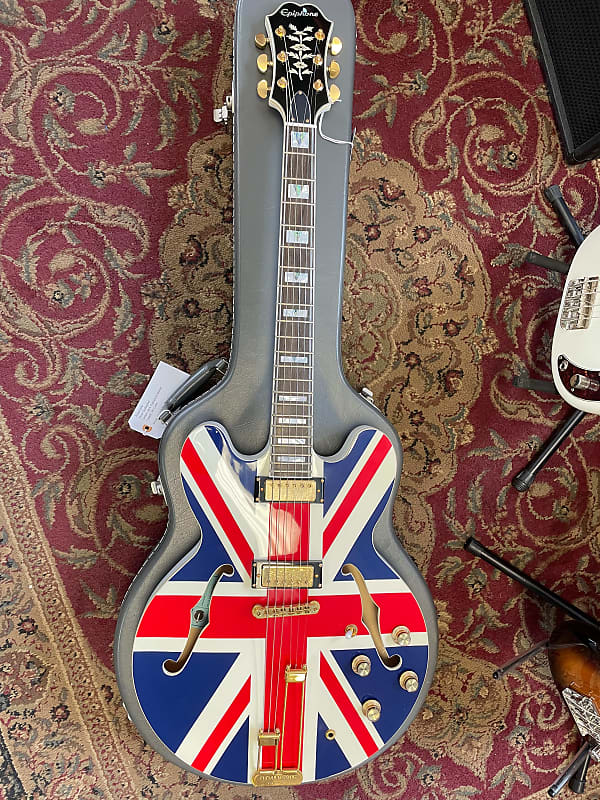 Epiphone Union Jack Sheraton 2014 2019 Alpine White with Union