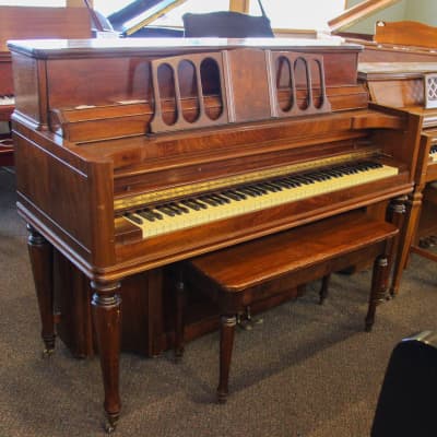 Kimball Console Piano | Polished Mahogany image 1