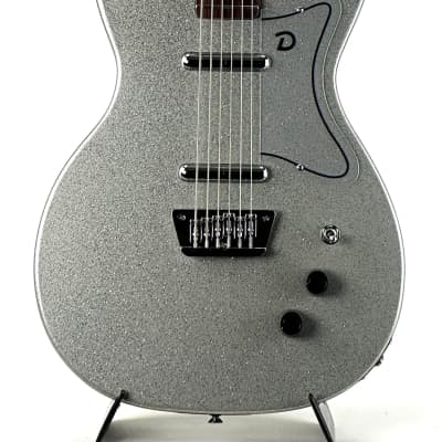Danelectro Baritone Electric Guitar - Silver Metallic Flake image 3