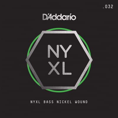 D'Addario NYXLB032 NYXL Nickel Wound Long Scale Single Bass Guitar String, .032