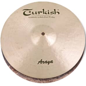 Turkish Cymbals 14" Custom Series Araya Hi-Hat Flat Hole A-HF14 (Pair)