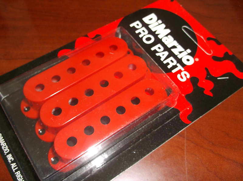 DiMarzio USA MADE DM2001 Strat Pickup Covers (3) RED Reverb