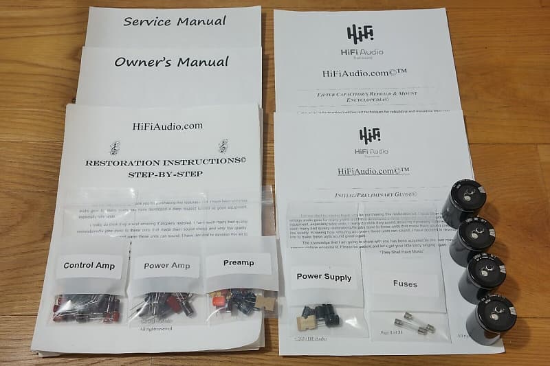 Kenwood KA-7300 restoration kit filter capacitor repair rebuild fix  			