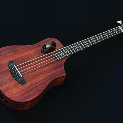 Michael Kelly Sojourn Port Gloss Koa Acoustic Travel Bass with Gig Bag MKSBSKGOFR image 6