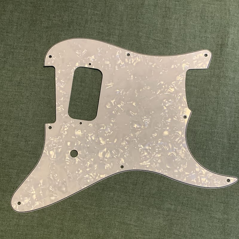 Warmoth Custom Stratocaster Pickguard White Pearl Reverb