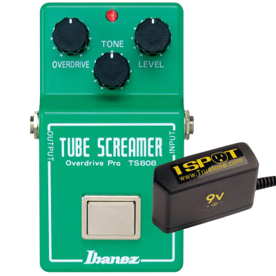 Ibanez TS-808 Tube Screamer Pro Bundle w/ Truetone 1 Spot Space Saving 9v Adapter image 1