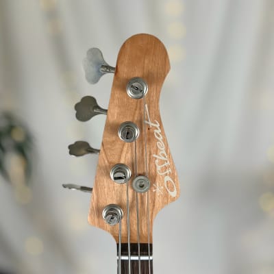Offbeat Guitars "Roxie" 30" Short Scale Bass in Cinnamon on Pine, EMG Geezer Butler P Pickup, Gotoh Hardware image 6