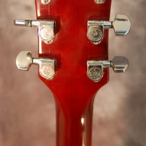 Vintage RARE Hoyer ROT2 SG Style German Guitar 1970's Burgandy Whammy Hardshell Case image 5