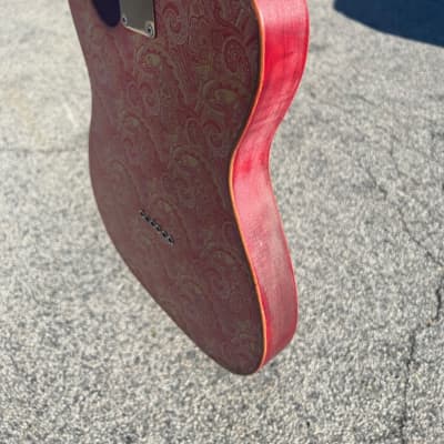 Custom Pink Paisley Relic Telecaster - Partscaster tele with gig bag image 5