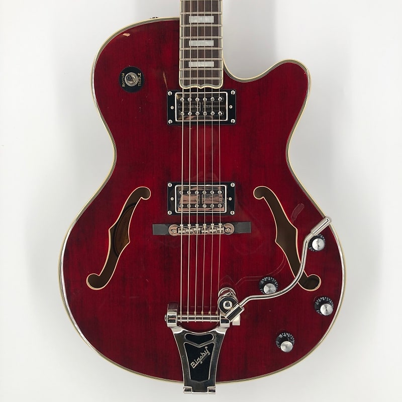 ギター Epiphone Emperor Swingster wine red Epiphone Joe Pass EMPEROR-II PRO Hollow Body Guitar, Wine