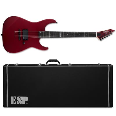 ESP E-II M-I Thru NT Deep Candy Apple Red Electric Guitar + Hard Case Made in Japan image 1