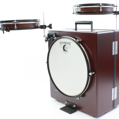 Toca Kickboxx Suitcase Drum Set with Kickboxx, 10" Snare, 10" Tom, and 3 Accessory Mounting Rods image 4