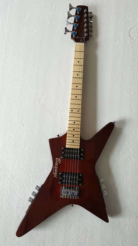 Neck Thru 4 String Short Scale Bass / 6 String Lead 2 Side Busuyi Guitar 2019 image 1