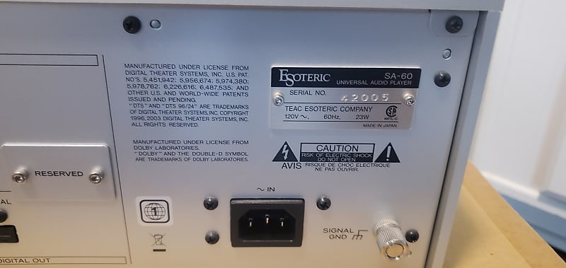 Esoteric SA-60 SACD CD Player | Reverb Brazil