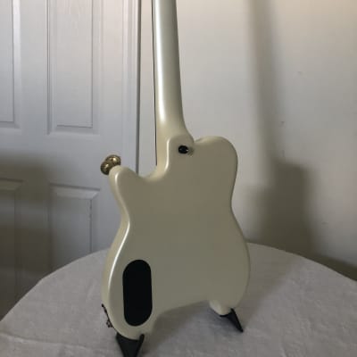 Kiesel HH2 Allan Holdsworth Semi-Hollow Headless 6-string Guitar circa 2016 Pearlescent White image 5
