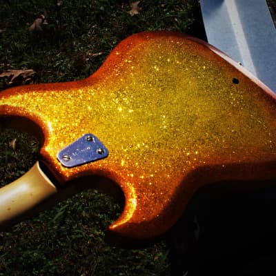 Hagstrom F400 1972 Honey Goldburst Metalflake.  Refinished. Excellent Player. Short neck bass. FAST. image 23