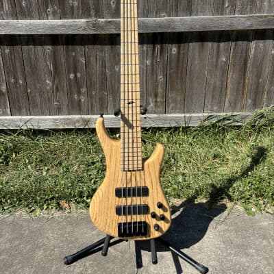 Keith Roscoe LG 3005 Custom 5 string bass guitar active bartolini spalted  maple figured wood | Reverb