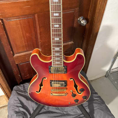 Aria TA-62 Semi Hollow 335 Killer Unknown - Sunburst image 2