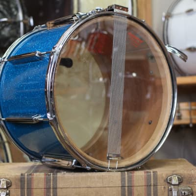 1940's WFL Classic Parade Snare Drum in Sparkle Blue Pearl 12"x16" image 5