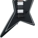 Jackson USA Signature Gus G. Star Electric Guitar. Rosewood FB, Satin Black with White Pinstripes (Gus G. Logo at 12th Fret)