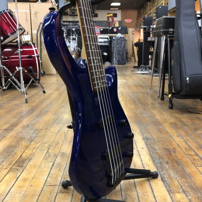 Peavey Millennium BXP 5-String Bass Early 2000s Transparent Blue Quilt w/Hard Case image 2