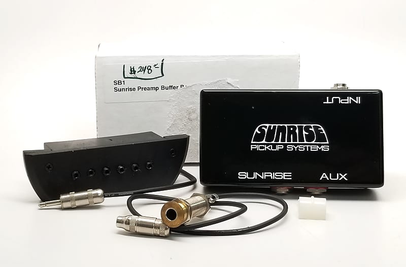 used Sunrise Acoustic Guitar Pickup with SB1 Preamp Buffer, Excellent  Condition!