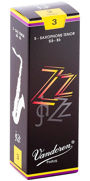 Vandoren SR423 Jazz ZZ Tenor Sax Reeds - Strength 3 (Box of 5) image 1