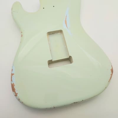 4lbs BloomDoom Nitro Lacquer Aged Relic Sonic Blue HSS S-Style Vintage Custom Guitar Body image 8