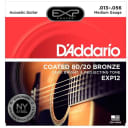 D'Addario EXP12 Coated 80/20 Bronze Medium Acoustic Guitar Strings