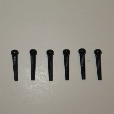 Acoustic Guitar Pins - Black - Set of 6 - Great Condition!!!!!! image 1