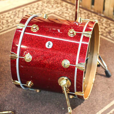 DW Collector's Cherry HVLT Ruby Glass Drum Set - 20,10,12,14 - SO#1313389 image 2