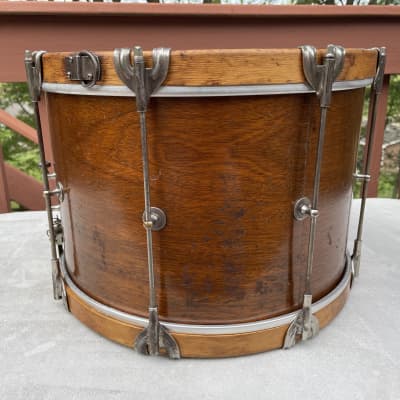Gretsch 10X15" Parade Snare Drum 1940's - Mahogany/Maple with strap image 4
