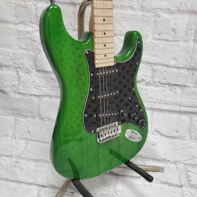 Unknown Strat Style Electric Guitar Trans Green image 10