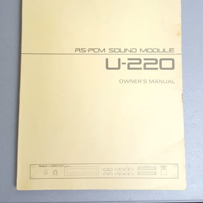 Roland U-220 Vintage Synth Module - Original Owner's Manual