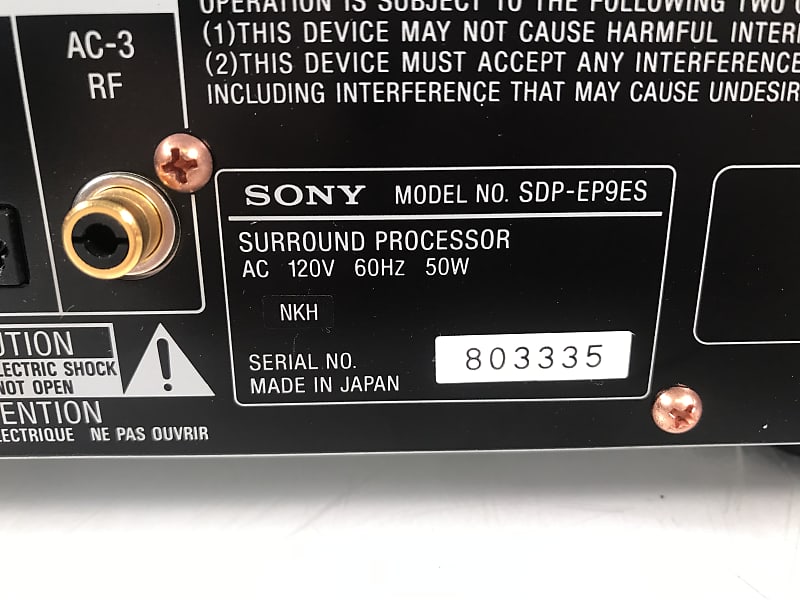 Sony SDP-EP9ES Digital Preamp/Digital Surround Processor | Reverb