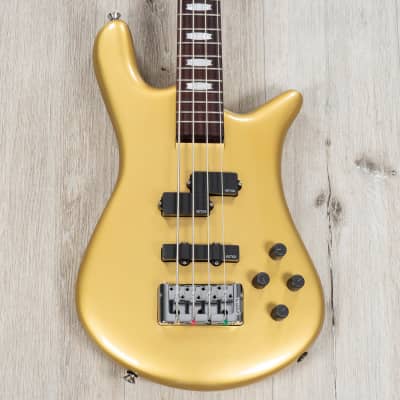 Spector Euro 4 Classic Bass, Rosewood Fretboard, Solid Metallic Gold Gloss image 2