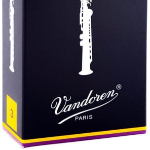 Vandoren SR203 Traditional Soprano Sax Reeds - Strength 3.0 (Box of 10)
