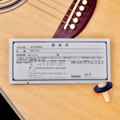 2017 History NT-L4 Dreadnought Acoustic Guitar Near Mint w/ Case & LR Baggs M80, Japan Fujigen image 19