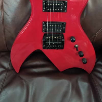Vintage Rare (1986) B.C. Rich Bich N.J. Series Guitar (MIK) Red w/ Kahler Tremolo & Whammy Bar  *Rare Arrow Inlays only produced in 1986. image 5
