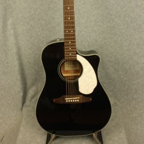 Fender Sonoran SCE BK Acoustic/Electric Guitar with Gigbag | Reverb