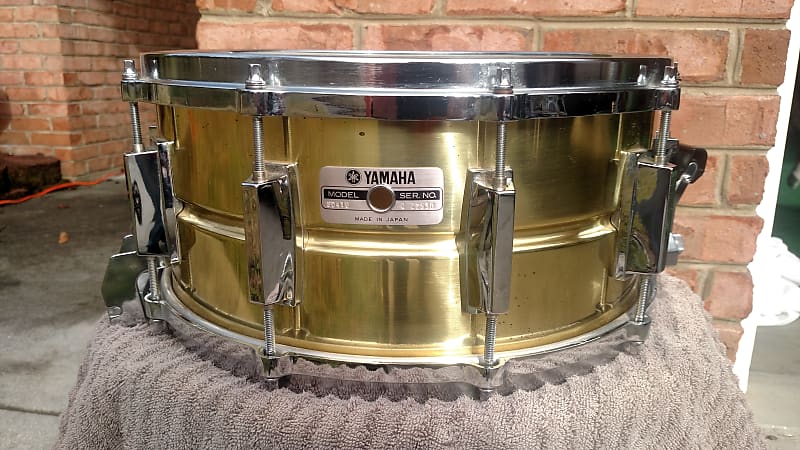 Yamaha SD-416 14x6.5" Brass Snare Drum with Die Cast Hoops, Extended Cable Snares image 1