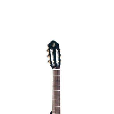 Ortega Guitars RCE141BK Family Series Pro Acoustic Electric Nylon w/ Bag, Black Open Box image 5