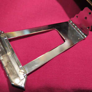 vintage NOS 1970 Gibson es-175 T 1970 chrome tailpiece (also for es 300 335 thinner archtop image 10