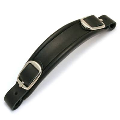NEW Guitar Case Handle Leather Replacement w/ Buckles for Gibson® Style - BLACK